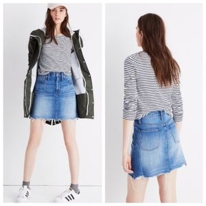 Madewell Skirt 25 Denim Jean Blue Mccarren Rawhem
